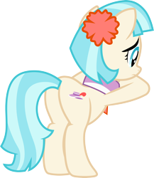 Size: 3000x3456 | Tagged: safe, artist:cloudy glow, coco pommel, g4, made in manehattan, .ai available, butt, hatbutt, high res, plot, sad, simple background, solo, transparent background, vector