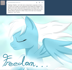 Size: 1280x1234 | Tagged: safe, artist:ask-fleetfoot, fleetfoot, pony, g4, ask-fleetfoot, eyes closed, solo