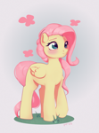 Size: 2151x2919 | Tagged: safe, artist:drafthoof, fluttershy, pegasus, pony, blushing, cute, shyabetes, simple background, solo