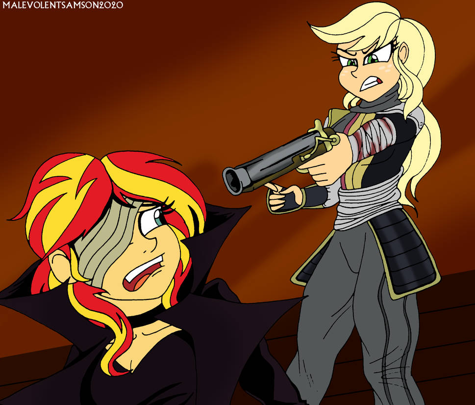 Semi Grimdark Artist Dncsamsonart Applejack Sunset