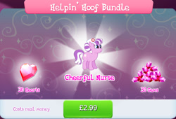 Size: 1267x861 | Tagged: safe, gameloft, nurse sweetheart, earth pony, pony, g4, my little pony: magic princess, advertisement, bundle, costs real money, english, female, freckles, gem, hat, mare, mobile game, numbers, sale, solo, text