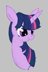 Size: 524x790 | Tagged: safe, artist:neriad, twilight sparkle, pony, g4, bust, gray background, simple background, solo