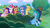 Size: 3072x1727 | Tagged: safe, screencap, hitch trailblazer, izzy moonbow, misty brightdawn, pipp petals, sunny starscout, zipp storm, earth pony, pegasus, pony, unicorn, as the misty clears, g5, my little pony: tell your tale, spoiler:g5, spoiler:my little pony: tell your tale, clothes, fake cutie mark, female, frown, grin, jewelry, male, mane five, mane six (g5), mane stripe sunny, mare, medallion, necklace, open mouth, royal sisters (g5), siblings, sisters, smiling, socks, stallion