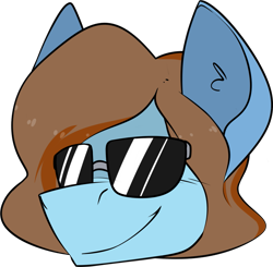 Size: 1289x1265 | Tagged: safe, artist:difis, part of a set, oc, oc only, oc:sertpony, blue coat, brown mane, commission, emote, emotes, male, simple background, solo, sunglasses, transparent background, ych result