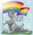 Size: 1339x1385 | Tagged: safe, alternate character, alternate version, artist:erein, advertisement, any gender, any race, auction, commission, ears up, flag, gay pride flag, lgbt, pride, pride flag, pride month, simple background, smiling, solo, ych sketch, your character here