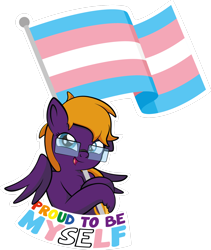 Size: 1920x2277 | Tagged: safe, artist:alexdti, oc, oc only, oc:purple creativity, pegasus, pony, pride, pride flag, simple background, solo, transgender pride flag, transparent background