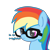 Size: 3000x3000 | Tagged: safe, artist:bright skie, rainbow dash, pegasus, pony, g4, egghead, egghead dash, female, glasses, high res, mare, shy, simple background, solo, talking, talking to viewer, transparent background