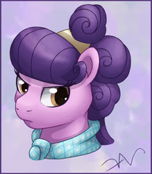 Size: 1400x1600 | Tagged: safe, artist:swasfews, suri polomare, earth pony, pony, g4, bandana, bust, female, mare, solo