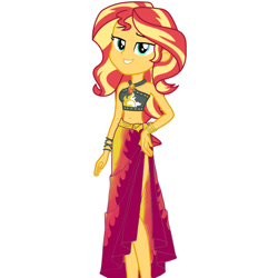 Size: 1000x1000 | Tagged: safe, artist:spongeotakuph, sunset shimmer, human, equestria girls, g4, beach babe, beach towel, bikini, bracelet, clothes, female, jewelry, sarong, simple background, solo, summer, sunset shimmer's beach shorts swimsuit, swimsuit, towel, white background