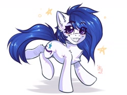 Size: 1600x1200 | Tagged: safe, artist:falafeljake, oc, oc only, oc:sirius dreams, earth pony, pony, chest fluff, commission, ear fluff, earth pony oc, eye clipping through hair, eyebrows, eyebrows visible through hair, female, looking at you, mare, signature, simple background, smiling, smiling at you, solo, white background