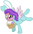 Size: 1675x1700 | Tagged: safe, artist:nitei, pipp petals, pegasus, pony, g4, g5, adorapipp, animal costume, bunny costume, clothes, costume, crown, cute, easter, easter bunny, easter egg, female, g5 to g4, generation leap, grin, holiday, jewelry, mare, mouth hold, regalia, simple background, smiling, spread wings, transparent background, wings