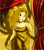 Size: 2100x2400 | Tagged: safe, artist:sixes&sevens, adagio dazzle, human, fanfic:the sunset archives, equestria girls, g4, clothes, curtains, dress, fanfic art, gold dress, high res, microphone, one eye closed, shadow, singing, solo, stage