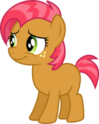 Size: 3000x3755 | Tagged: artist needed, source needed, safe, babs seed, earth pony, pony, g4, female, filly, foal, high res, simple background, smiling, solo, transparent background, vector