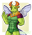 Size: 435x477 | Tagged: safe, artist:alexmauro407, thorax, changedling, changeling, anthro, g4, blushing, exoskeleton, eyes closed, king thorax, male, muscles, muscular male