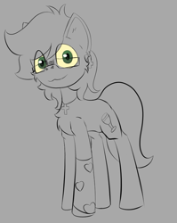 Size: 667x839 | Tagged: safe, artist:cotarsis, oc, pony, glasses, looking at you, sketch, solo