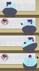 Size: 3200x5760 | Tagged: safe, artist:neongothic, rosette nebula, sci-twi, twilight sparkle, human, equestria girls, g4, amused, ass, bbw, belly, big belly, bingo wings, breasts, busty sci-twi, butt, chubby cheeks, double chin, fat, fat ass, fat boobs, fat fetish, female, fetish, glasses, hair bun, huge belly, huge butt, impossibly large belly, impossibly large butt, large butt, morbidly obese, movie reference, obese, ponytail, sci-twilard, ssbbw, the nutty professor, thighs, thunder thighs, twibutt, twilard sparkle, weight gain