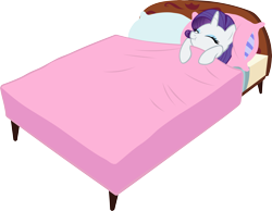 Size: 6000x4646 | Tagged: safe, artist:fabulouspony, rarity, pony, unicorn, g4, look before you sleep, absurd resolution, bed, blanket, in bed, pillow, simple background, snug, solo, transparent background, vector