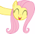 Size: 5000x4917 | Tagged: safe, artist:fabulouspony, fluttershy, pegasus, pony, g4, my little pony: friendship is magic, the ticket master, ^^, absurd resolution, cute, eyes closed, long neck, necc, open mouth, open smile, shyabetes, sideways, simple background, smiling, solo, transparent background, vector