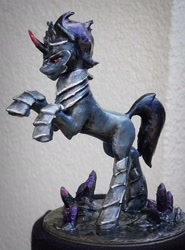Size: 1516x2048 | Tagged: safe, artist:kreativpony, king sombra, g4, customized toy, figure, figurine, irl, photo, statue, toy