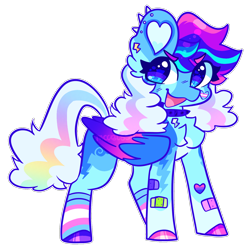 Size: 1888x1875 | Tagged: safe, artist:moccabliss, oc, pegasus, pony, bisexual pride flag, female, mare, pride, pride flag, simple background, solo, transgender pride flag, transparent background