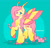 Size: 1481x1416 | Tagged: safe, artist:inkbl0t, fluttershy, moth, mothpony, original species, pony, rosy maple moth, g4, alternate cutie mark, chest fluff, colored hooves, ear fluff, ear tufts, flower, fluttermoth, moth wings, pink hooves, pink mane, raised leg, smiling, solo, species swap, spread wings, unshorn fetlocks, wings, yellow fur