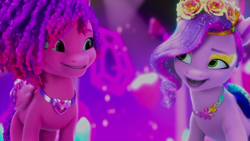 Size: 1920x1080 | Tagged: safe, screencap, pipp petals, ruby jubilee, pegasus, pony, bridlewoodstock (make your mark), g5, my little pony: make your mark, my little pony: make your mark chapter 4, spoiler:g5, spoiler:my little pony: make your mark, spoiler:my little pony: make your mark chapter 4, spoiler:mymc04e01, bridlewoodstock, duo, duo female, female, mare