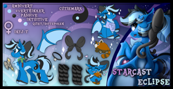 Size: 3100x1600 | Tagged: safe, artist:starcasteclipse, oc, oc only, oc:starcast, bat pony, bird, pony, female, mare, plushie, reference sheet