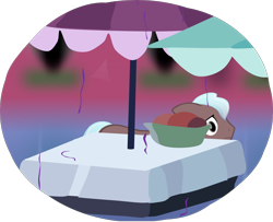 Size: 1386x1125 | Tagged: safe, artist:equestriaexploration, jaded jasper, pony, g4, atg 2023, bowl, newbie artist training grounds, simple background, solo, transparent background, umbrella