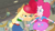 Size: 1920x1080 | Tagged: safe, screencap, applejack, pinkie pie, human, equestria girls, g4, my little pony equestria girls, balloon, blowing up balloons, clothes, cowboy hat, denim, denim skirt, fall formal, hat, heart, heart balloon, inflating, parachute dress, paraskirt, skirt, skirt lift, stetson