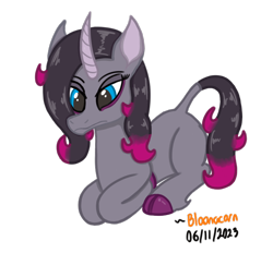 Size: 652x605 | Tagged: safe, artist:bloonacorn, oleander (tfh), them's fightin' herds, cloven hooves, community related, simple background, solo, transparent background