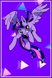 Size: 1181x1748 | Tagged: safe, artist:stacy_165cut, twilight sparkle, alicorn, pony, g4, female, flying, mare, solo, spread wings, twilight sparkle (alicorn), wings