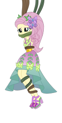 Size: 960x1912 | Tagged: safe, artist:nie-martw-sie-o-mnie, fluttershy, human, equestria girls, g4, my little pony equestria girls: legend of everfree, bondage, bound and gagged, female, gag, simple background, solo, transparent background, vine, vine bondage