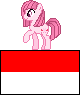 Size: 80x95 | Tagged: safe, artist:muhammad yunus, artist:stitchedscrews, oc, oc only, oc:annisa trihapsari, earth pony, pony, base used, earth pony oc, female, indonesia, mare, pixel art, simple background, smiling, solo, transparent background