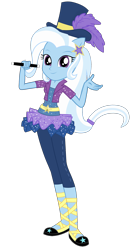 Size: 1254x2420 | Tagged: safe, alternate version, artist:ajosterio, trixie, human, equestria girls, equestria girls specials, g4, my little pony equestria girls: dance magic, female, ponied up, simple background, solo, transparent background, vector