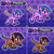 Size: 1280x1280 | Tagged: safe, artist:tonyyotes, artist:yotesmark, oc, oc only, oc:lavender, oc:thestra, dracony, dragon, fairy, fairy pony, hybrid, original species, pony, battle gem ponies, claws, crossover, digital art, dracony oc, dragonified, fairy dragon, fangs, gradient background, lavender, pixel art, pokémon, ponymon, short hair, solo, species swap, spiked, spiky tail, tail, video game