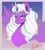 Size: 2692x2960 | Tagged: safe, artist:thelunarmoon, opaline arcana, alicorn, pony, g5, bust, eyebrows, female, frown, gradient background, high res, lidded eyes, looking at you, mare, signature, solo, spread wings, wings