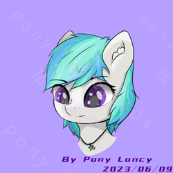 Size: 1600x1600 | Tagged: safe, artist:lancy, oc, oc only, oc:lancy, pegasus, pony, bust, solo, watermark