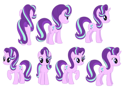 Size: 2183x1587 | Tagged: safe, artist:culu-bluebeaver, starlight glimmer, pony, unicorn, g4, digital, digital art, female, png, reference, reference sheet, simple background, solo, transparent background, vector, vector trace