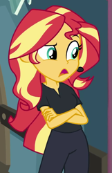 Size: 467x720 | Tagged: safe, screencap, sunset shimmer, human, all the world's off stage, equestria girls, g4, my little pony equestria girls: better together, cropped, solo