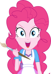 Size: 3000x4316 | Tagged: safe, artist:cloudy glow, pinkie pie, human, equestria girls, g4, my little pony equestria girls: summertime shorts, the art of friendship, .ai available, female, simple background, solo, transparent background, vector