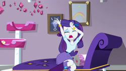 Size: 3072x1727 | Tagged: safe, screencap, rarity, human, equestria girls, equestria girls specials, g4, my little pony equestria girls: dance magic, boots, bracelet, crying, drama queen, eyes closed, female, hairpin, high heel boots, jewelry, marshmelodrama, open mouth, rarity being rarity, shoes, solo