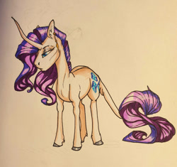 Size: 923x866 | Tagged: safe, artist:finchina, rarity, g4, alternate design, sketch, solo, standing