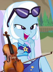 Size: 754x1024 | Tagged: safe, edit, edited screencap, editor:weyantonio26, screencap, trixie, human, equestria girls, g4, female, musical instrument, solo, violin