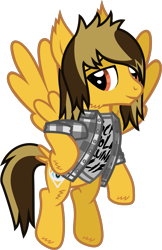 Size: 833x1290 | Tagged: safe, artist:lightningbolt, derpibooru exclusive, pegasus, pony, g4, .svg available, alex gaskarth, all time low, button, button-up shirt, cheek fluff, clothes, dyed mane, dyed tail, ear fluff, flying, hair over one eye, hoof fluff, hoof on hip, lidded eyes, looking at you, male, open clothes, open shirt, ponified, rolled up sleeves, shirt, show accurate, simple background, solo, spread wings, stallion, svg, tail, tail feathers, transparent background, undershirt, vector, wing fluff, wings