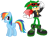 Size: 756x552 | Tagged: safe, artist:sonicrmaulyt, rainbow dash, g4, male, scrouge the hedgehog, simple background, sonic the hedgehog (series), transparent background