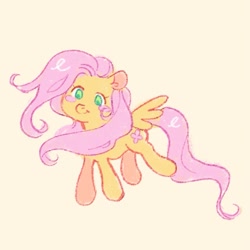 Size: 1747x1747 | Tagged: safe, artist:twilight-spargle, fluttershy, pegasus, pony, g4, cute, looking at you, simple background, smiling, solo, spread wings, wings