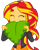 Size: 1024x1280 | Tagged: safe, artist:ahsokafan100, sunset shimmer, human, equestria girls 10th anniversary, epic fails, equestria girls, g4, my little pony equestria girls: summertime shorts, clothes, cute, eyes closed, humans doing horse things, jacket, leaf, leather, leather jacket, shimmerbetes, shirt, simple background, skirt, smiling, solo, sunset wants her old digestive system back, transparent background, vector