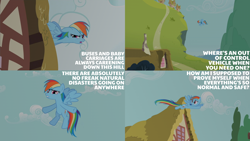 Size: 2000x1125 | Tagged: safe, edit, edited screencap, editor:quoterific, screencap, rainbow dash, pegasus, pony, g4, the mysterious mare do well, solo