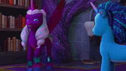 Size: 1920x1080 | Tagged: safe, screencap, misty brightdawn, opaline arcana, alicorn, pony, unicorn, a little horse, g5, my little pony: make your mark, my little pony: make your mark chapter 4, spoiler:g5, animated, duo, female, mare, sound, video, webm