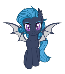 Size: 3250x3750 | Tagged: safe, artist:equestria secret guard, oc, oc only, oc:shadow diamond, bat pony, pony, bat pony oc, bat wings, collarbone, female, front view, high res, looking at you, mare, simple background, smiling, smiling at you, spread wings, transparent background, wings